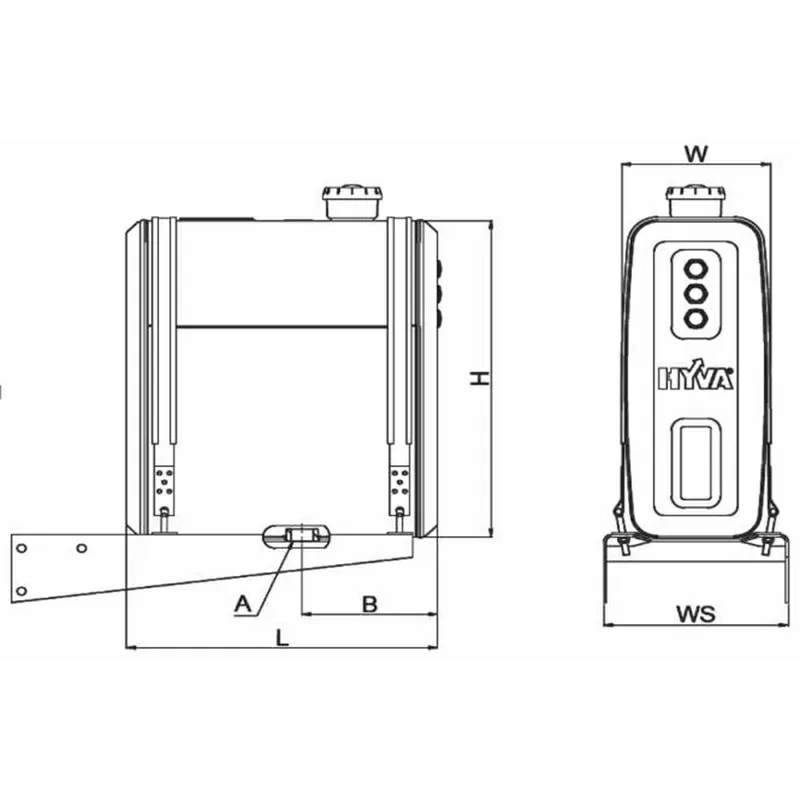 Масляный бак Hyva CM-110L/090L-081L-072L-AL-MF KIT 14016581K 2