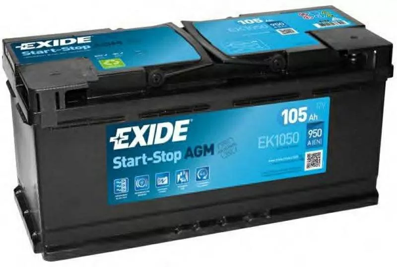 Акумулятор 105 Exide AGM 6СТ-105 Евро (EK1050)