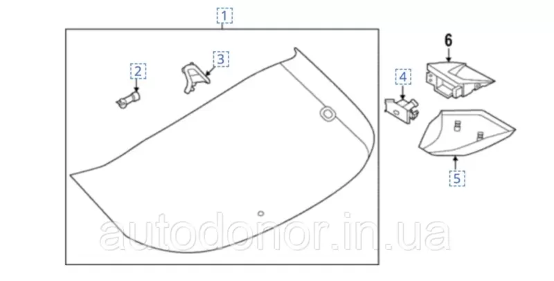 Скло заднє кришки багажника без камери Nissan Ariya 90300-5MS0A