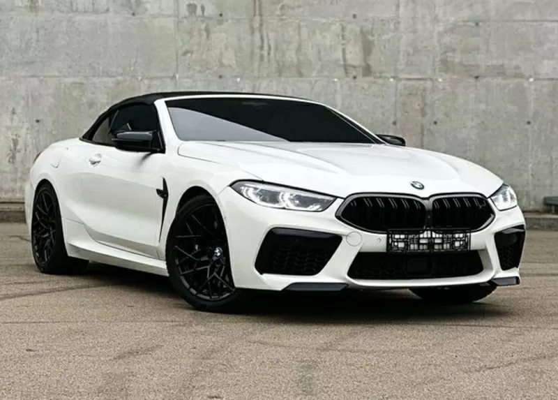 Прокат кабриолета на свадьбу съемки BMW M8 Cabrio белая без водителя