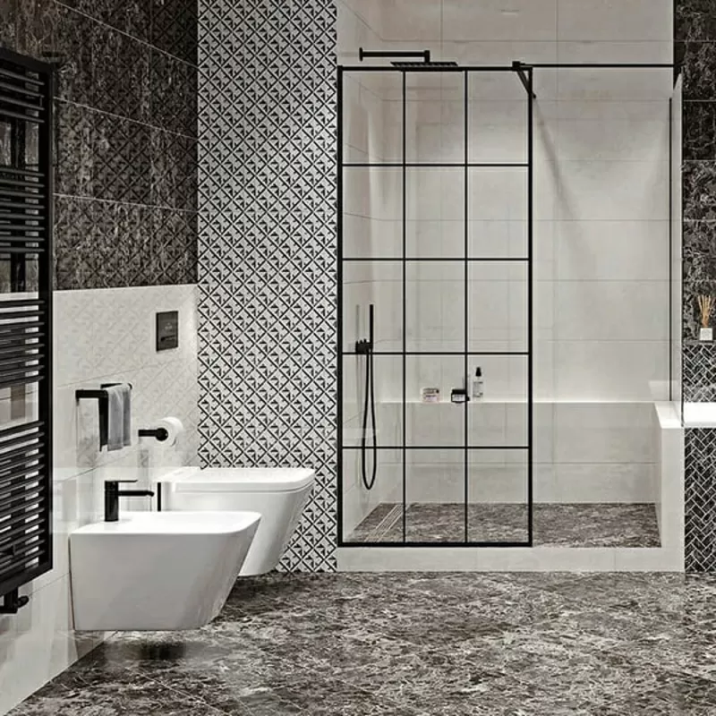 Плитка Opoczno Sephora Black + White + Декор — НОВА, зі ЗНИЖКОЮ!