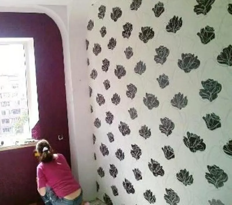 Поклейка флізелінових, вінілових шпалер