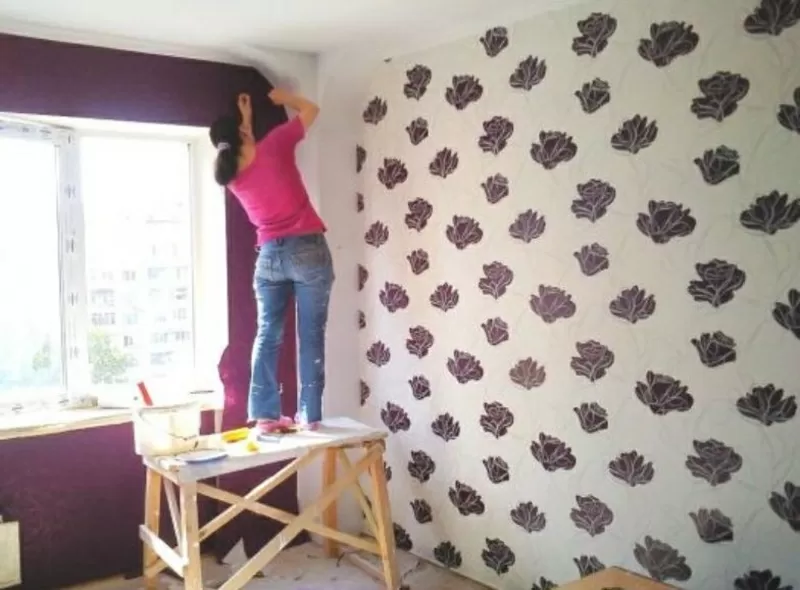 Поклейка обоев в Киеве и пригороде 