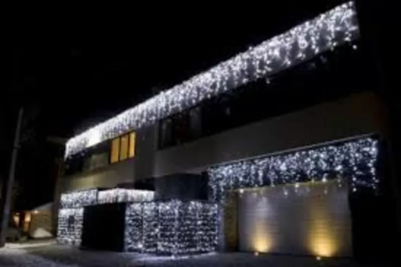 Новорічна ілюмінація гірляндами, монтаж гірлянд! 5