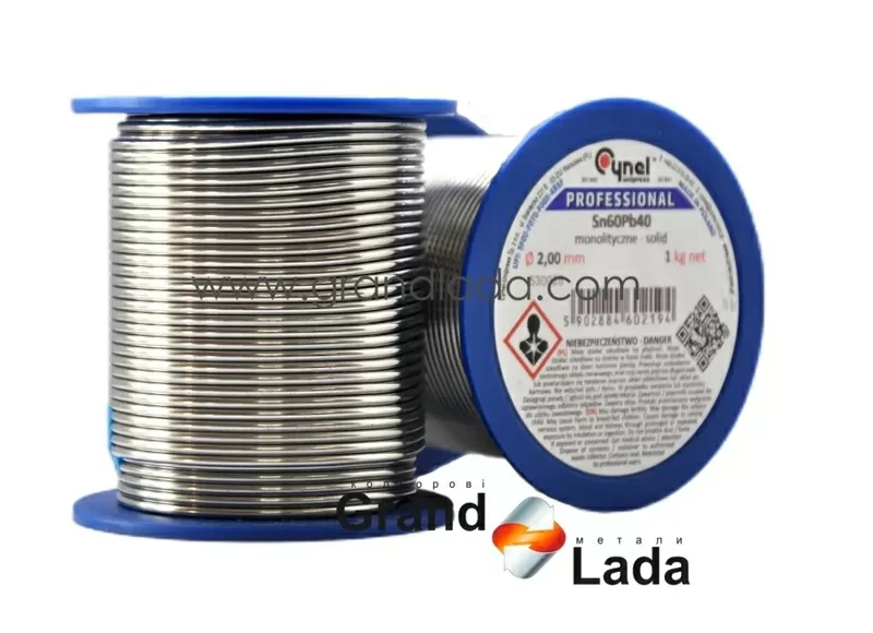 Припій Cynel без флюсу діаметр 2, 0 мм