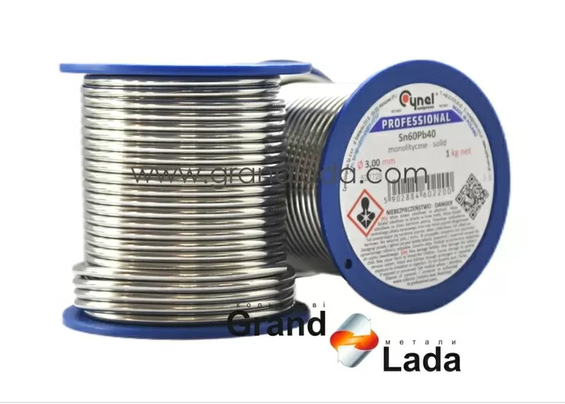 Припій Cynel без флюсу (дріт) 3, 0 мм
