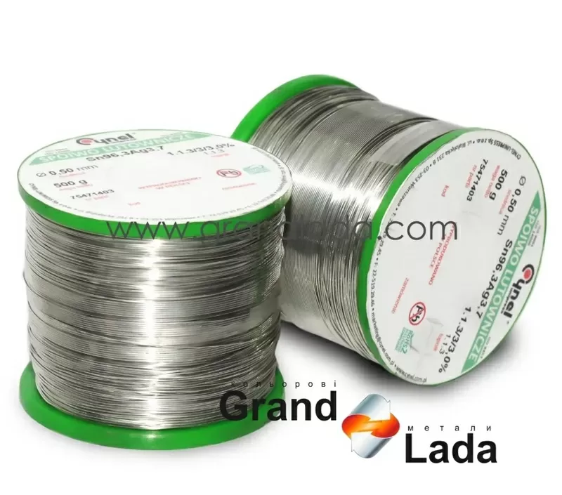 Припій безсвинцевий, марка Sn96Ag4