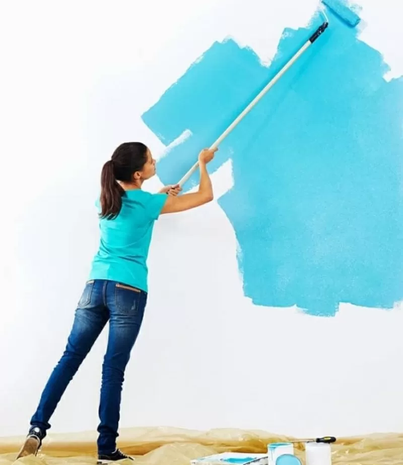 Покраска потолка стен Киев Маляр