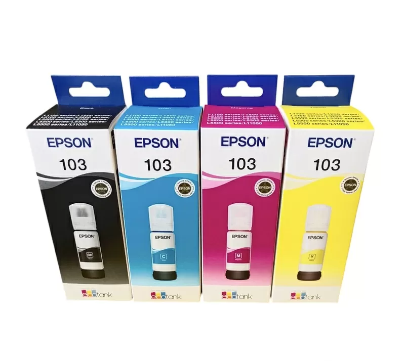 Комплект оригінальних чорнил Epson 103 (C, M, Y, Bk)