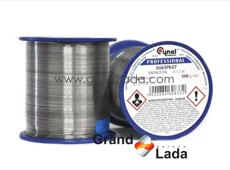 Припій Cynel з флюсом (дріт), марка Sn63Pb37