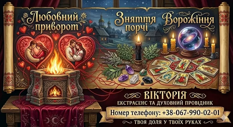Ворожіння в Києві. Зняття порчі. Любовний приворот.