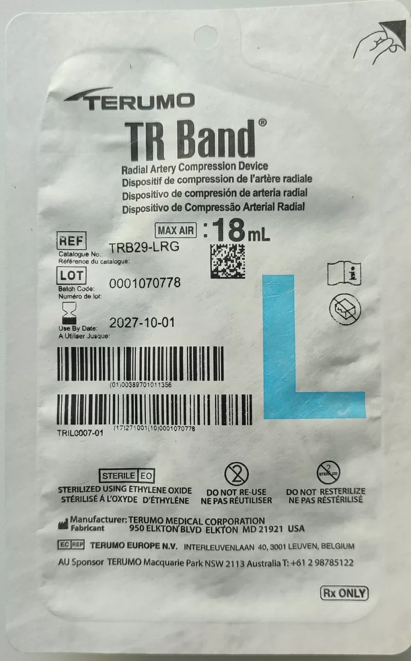Радіальний гемостатичний бандаж Terumo Tr-band LRG-29TRB 2
