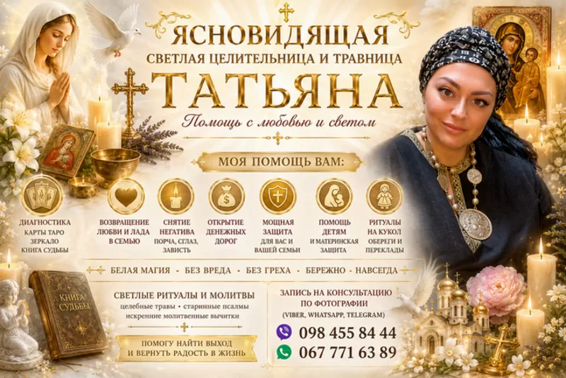 Ясновидящая в Киеве которая действительно помогает. Снятие негатива. О
