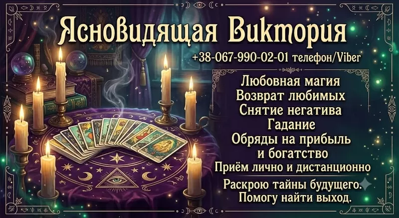 Сильная магическая помощь. Возврат любимых, снятие негатива, гадание Т