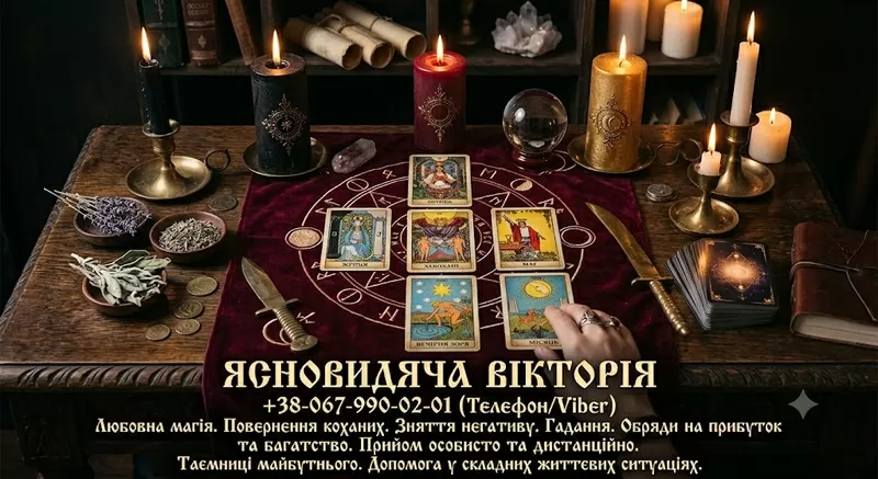 Гадання Таро, повернення коханих, зняття негативу. Сильна магічна допо