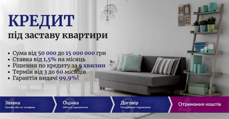 Гроші під заставу квартири чи будинку без банку у Києві.