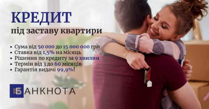 Кредит у день звернення під заставу майна Київ.