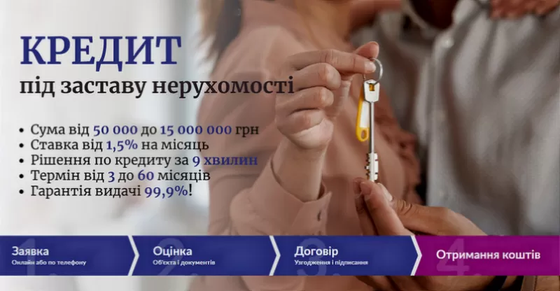 Кредит у Києві під заставу нерухомості до 15 000000 грн