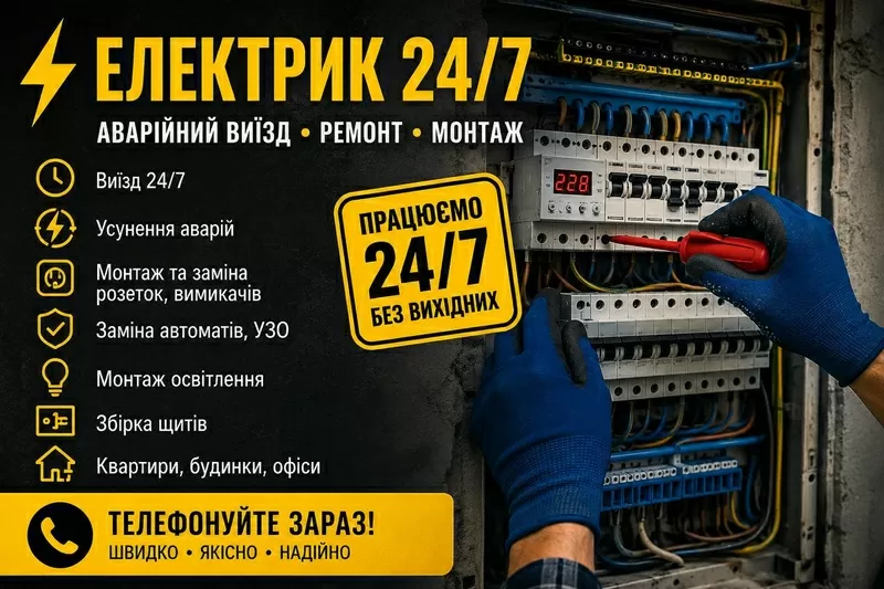 Электромонтажные работы в Киеве и области