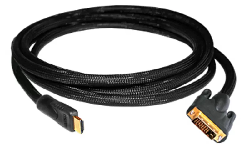 Цифровой кабель HDMI штекер > DVI штекер для удаленных источников,  сер