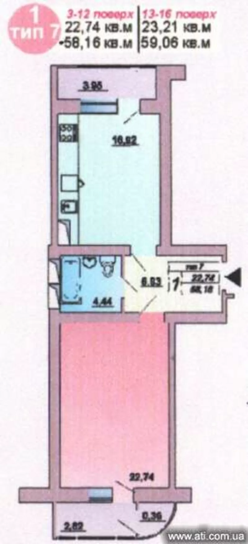 1-комнт квартира новострой Бориспольская, 6