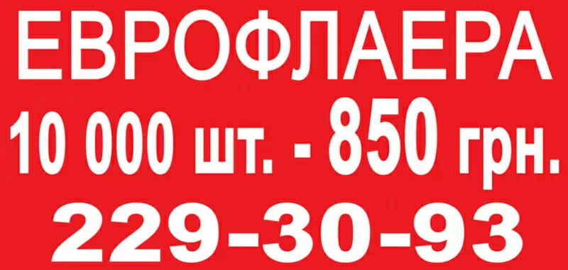 Еврофлаера 10 000 шт. – 850 грн.