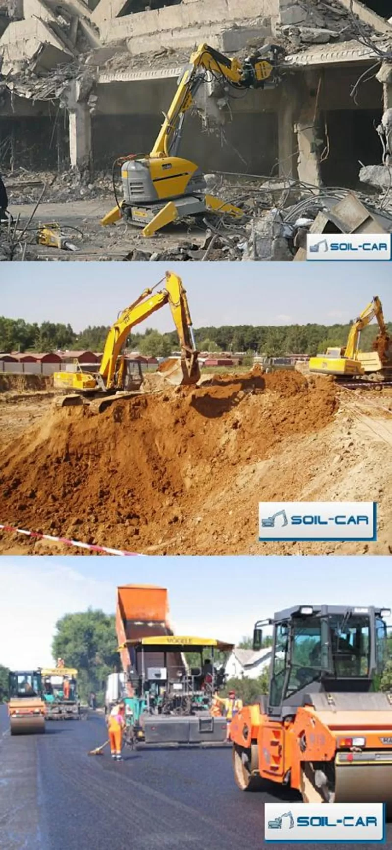  демонтаж,  асфальтирование,  рытье котлованов, песок речной,  овражный