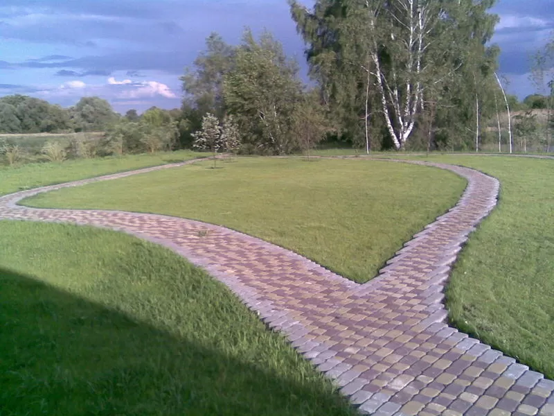 тротуарная плитка, брусчатка, укладка