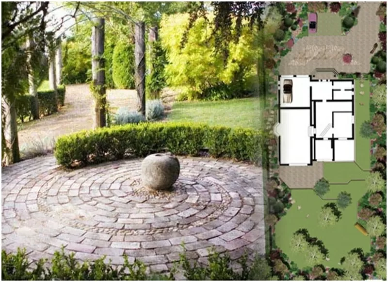 Посадка крупномеров.  Ландшафтное проектирование.  8