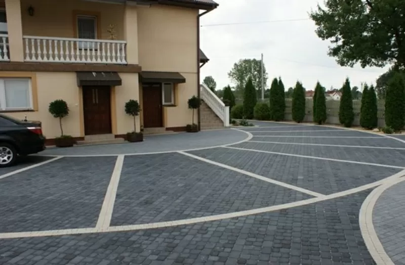 тротуарная плитка, брусчатка, немецкий клинкер, укладка